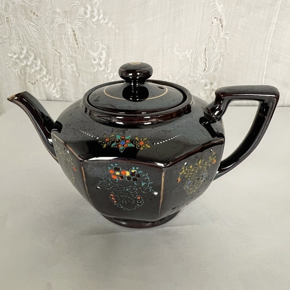 1940s Ceramic Moriage Gold Gilt Teapot Japan - Picture 4 of 8